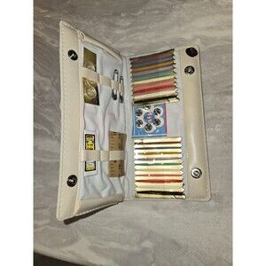 Vintage Hong Kong Sewing Kit with Thread in Vinyl Case